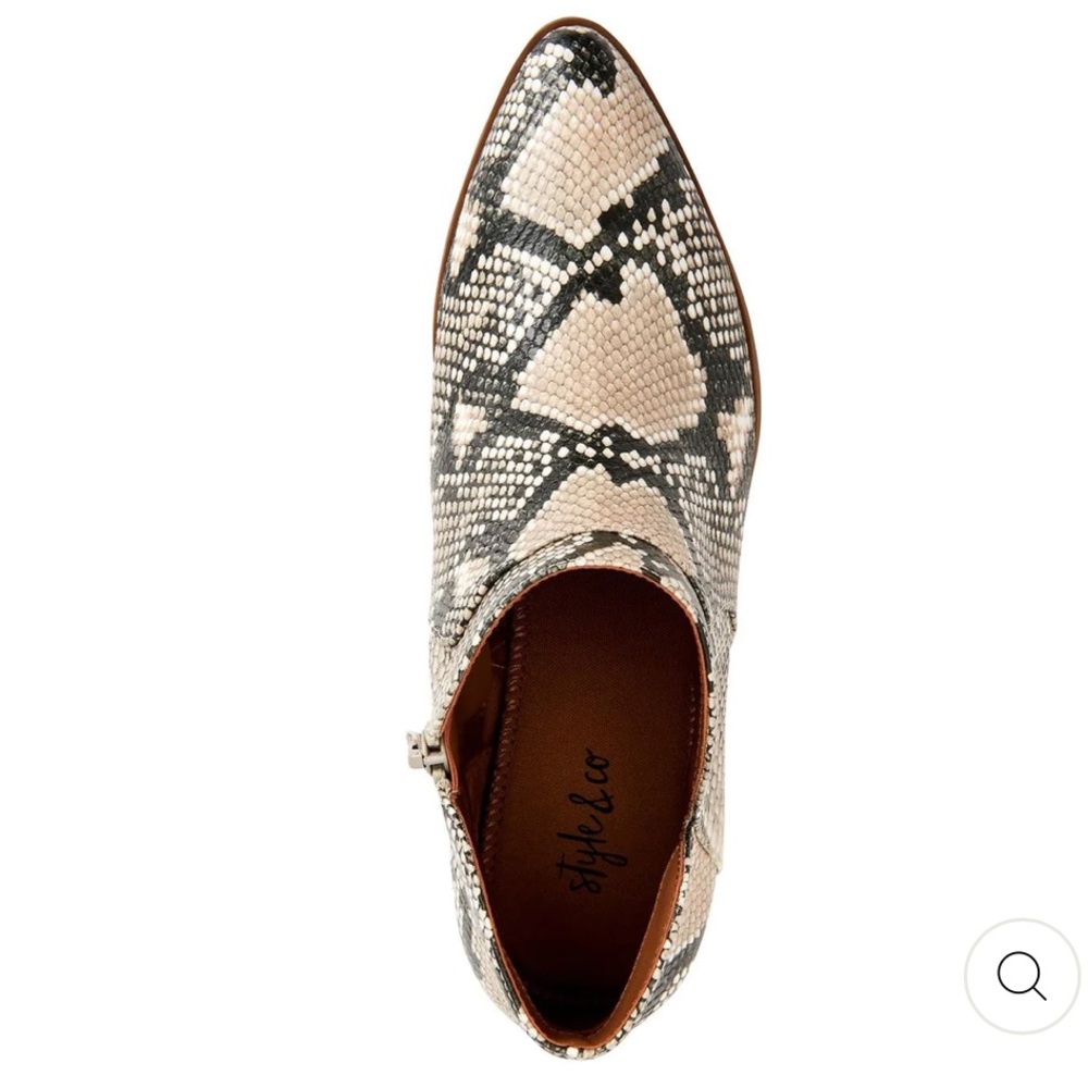 Style & Co. snakeskin booties New - Picture 4 of 4